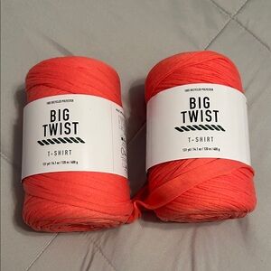 Big Twist T-Shirt Yarn in Coral sunset 2 skeins